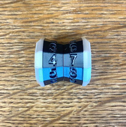 D100 MTG Life Counter Metallic Black Middle Dial| 3D Printed Magic the Gathering
