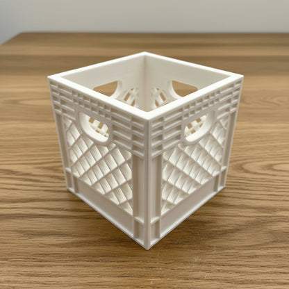 Mini Crate 3x3x3 Storage Box | 3D Printed Compact Desk Organizer