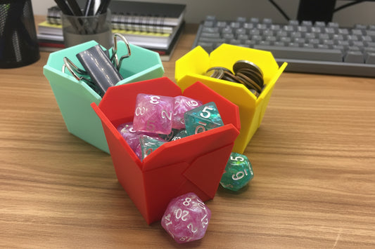 Mini Chinese Takeout Box | 3D Printed Small Storage & Stocking Stuffer