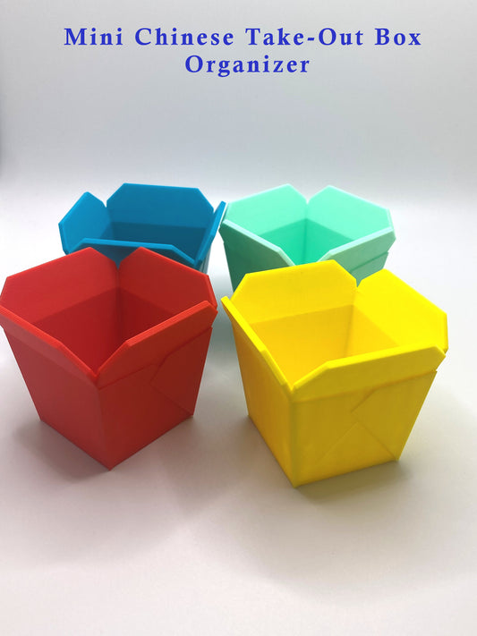 Additional Color Options for Mini Chinese Take-Out Box, Perfect for an Organizer and Small Stuff Storage, Cute Idea for Stocking Stuffer.