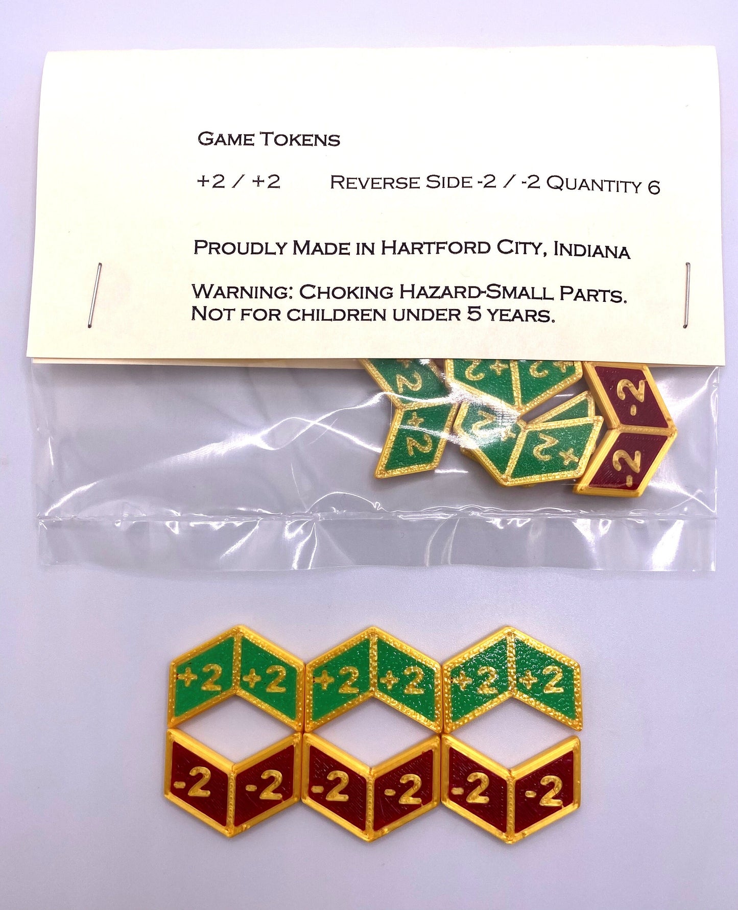 Game Tokens designed for Magic the Gathering to count Power/Toughness with different counter amounts.