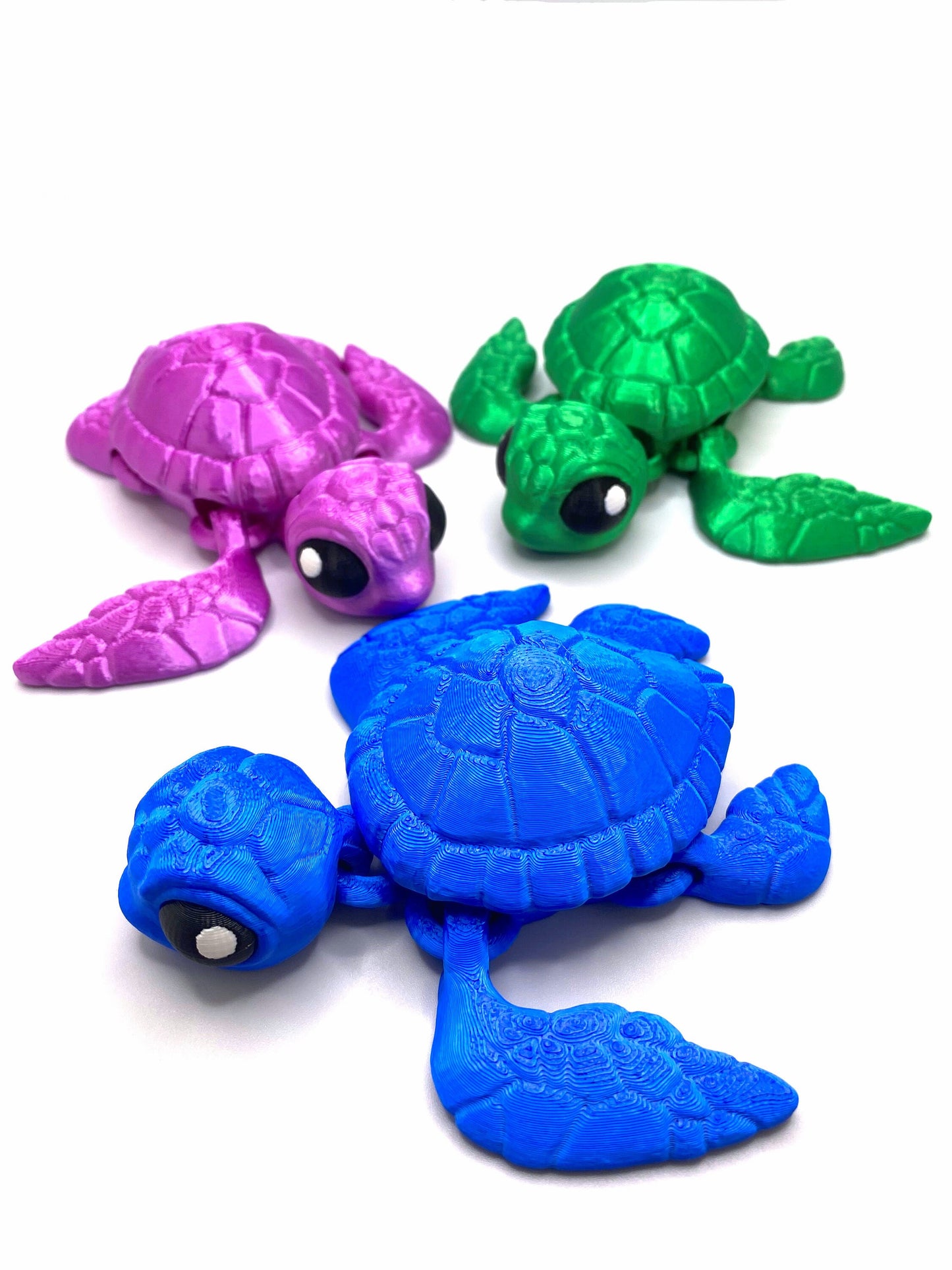 Sea Turtle 3D Printed Articulated Fidget Figurine