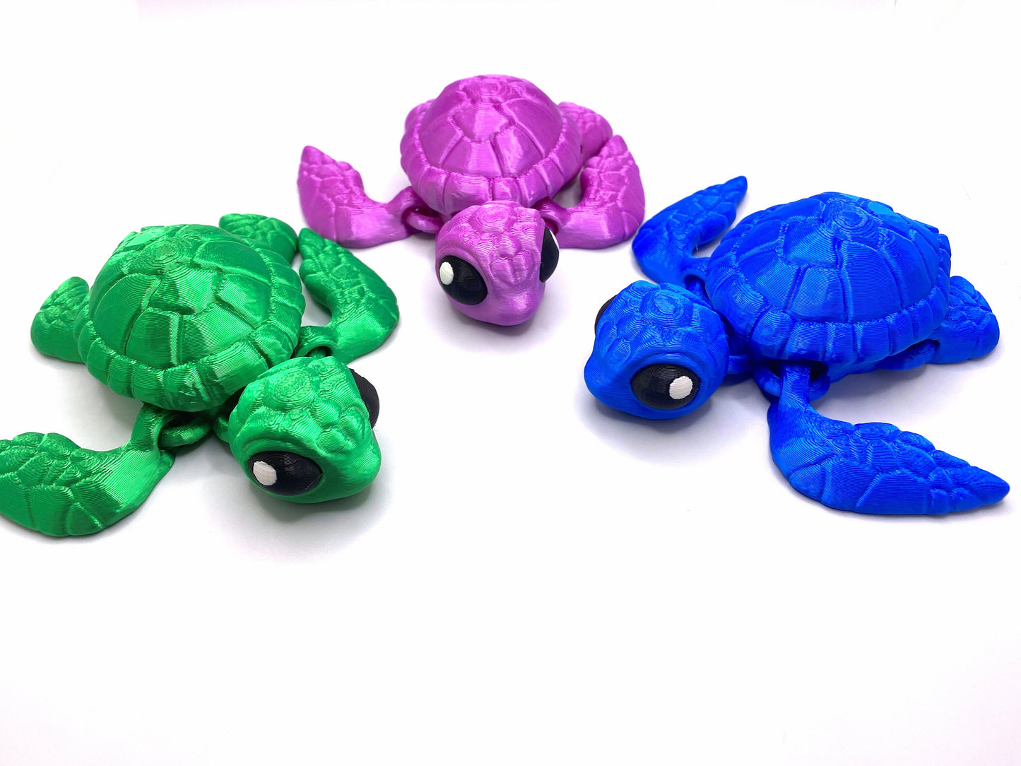 Sea Turtle 3D Printed Articulated Fidget Figurine