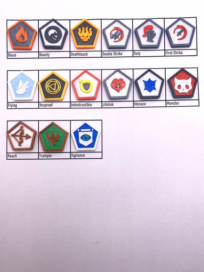 MTG Commander Ability Counters | 3D Printed Deathtouch First Strike Trample and More