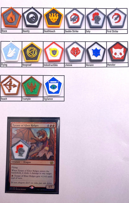 MTG Commander Ability Counters | 3D Printed Deathtouch First Strike Trample and More