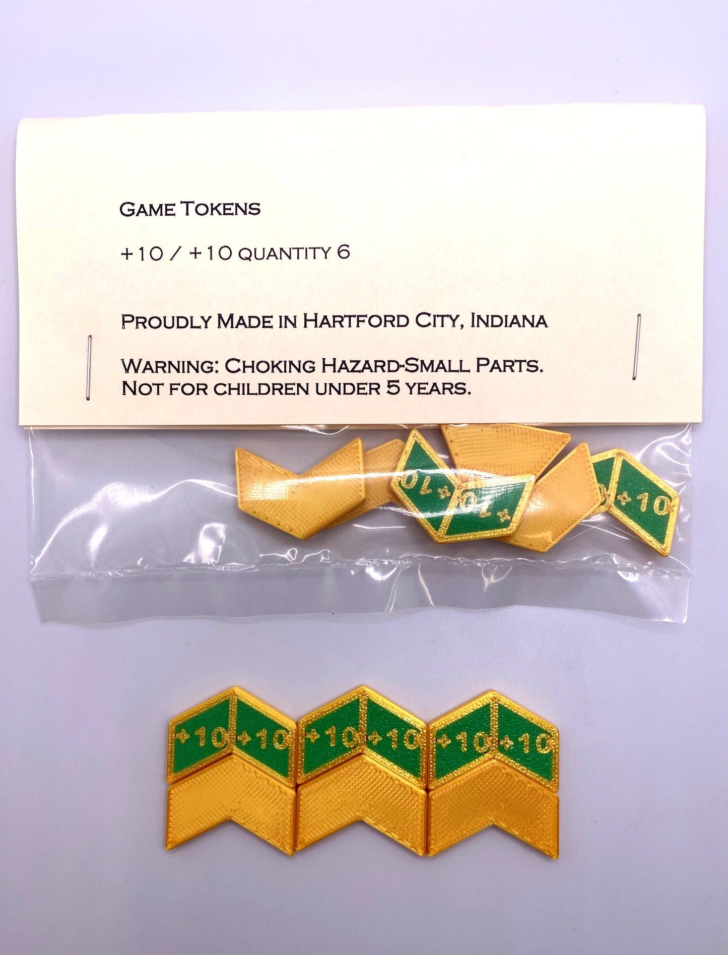 Game Tokens designed for Magic the Gathering to count Power/Toughness with different counter amounts.
