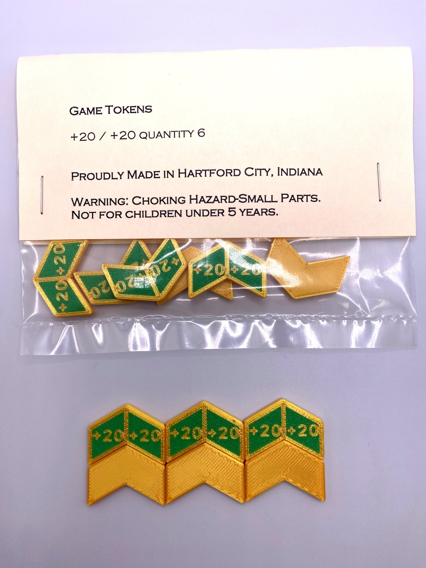 Game Tokens designed for Magic the Gathering to count Power/Toughness with different counter amounts.