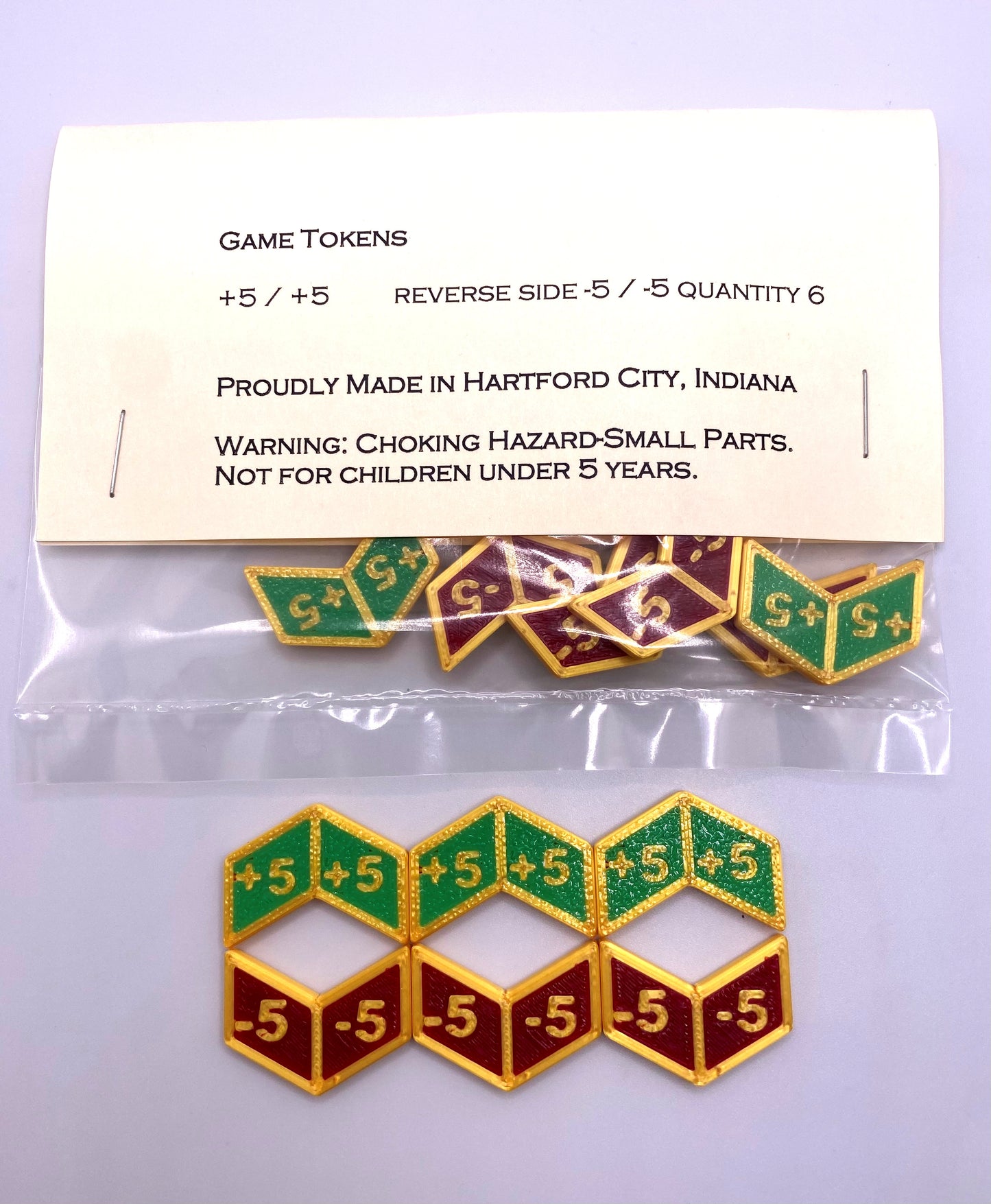 Game Tokens designed for Magic the Gathering to count Power/Toughness with different counter amounts.