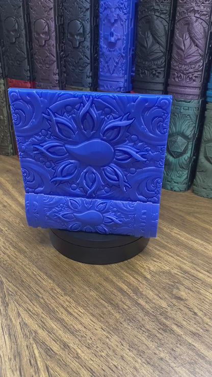 Water Magic Reforged Tome DnD Dice Storage Tray | 3D Printed Book Box