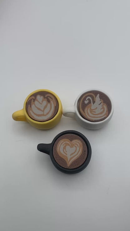 Latte Art Fidget Clicker – Realistic Coffee Cup Toy, Desk Accessory