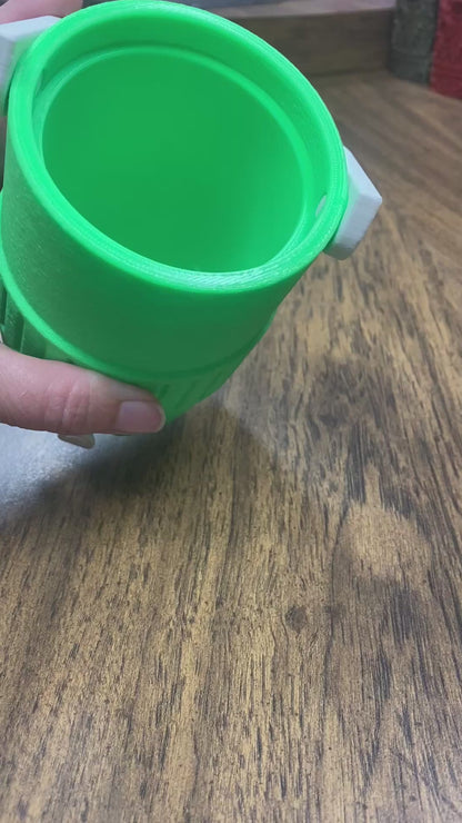 Mini Cooler Can Holder fits standard 12 ounce soda can, includes Reusable Straw