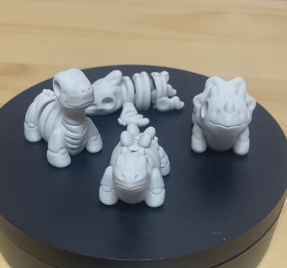 Skeleton Dinosaur 4 Pack-Brontosaurus, Triceratops, Pterodactyl, Stegosaurus