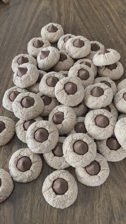 Peanut Butter Blossom Cookie Fidget Clicker - 3D Printed Glow in the Dark Green Sugar, Stress Relief Desk Toy