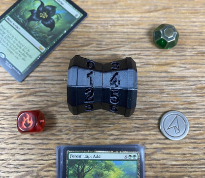 D100 MTG Life Counter Metallic Black Middle Dial| 3D Printed Magic the Gathering